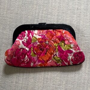Vera Bradley Pink and Orange Floral Clutch